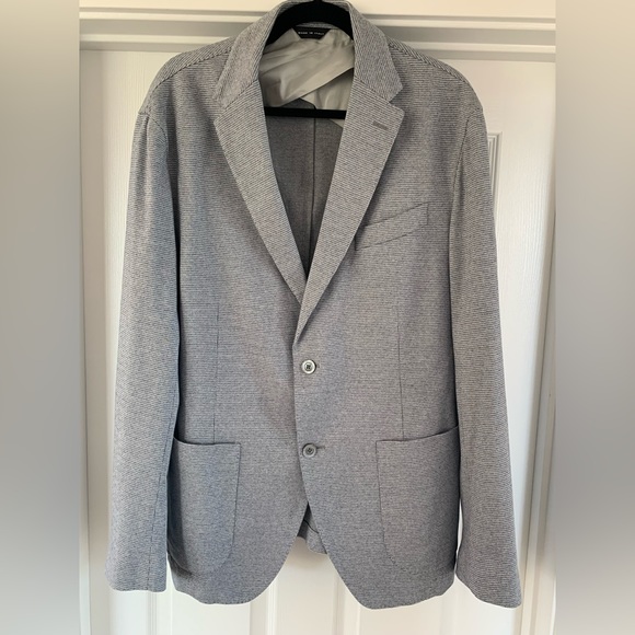 St. Croix men’s woven techno-cotton houndstooth pattern blazer - Picture 2 of 6